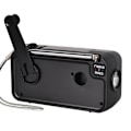 Miniatyrbild 5 av 7: Bärbar Solcellsdriven Vevradio AM FM WB Multiband Dynamoradio med 2000 mAh Powerbank SOS Alarmfunktion för Camping Resor Nödsituationer