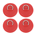 Miniatyrbillede 1 af 7: 4 stk. D-ring patch PVC rund form stærk rustfrit stål D-ring pad til båd raft paddleboard rød
