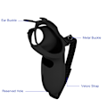 Miniatyrbilde 7 av 7: Beskyttelse for VR Oculus Quest 2 kontrollere 1 par Svart