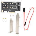 Miniatyrbilde 1 av 7: M.2 til PCIe Adapterkort NGFF M.2 til PCIE X4 6Gbps Høyhastighets SSD Adapterkort for Stasjonær PC Laptop