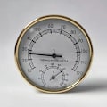 Miniatyrbild 3 av 5: Metallurtavla inomhushygrometertermometer, hygrometer med träbricka för verkstäder, skolor, skolor, marknader och basturum