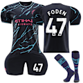Miniatyrbilde 1 av 2: 24-25 Manchester City Borte Fotballdrakt Barn Nr. 47 Foden NO.47 adult L
