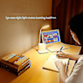 Miniatyrbillede 5 af 5: Multifunktionel bordlampe med penneholder Dc5v USB opladbar pegelampe med telefonstativ til skrivebord soveværelse studerende D1 White Pink