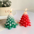 Miniatyrbilde 3 av 7: Julelys med farget voks, julepynt green
