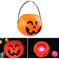 Miniatyrbillede 2 af 5: 2 stk Halloween græskar slikspand Bærbar græskar spand trick