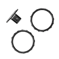 Miniatyrbilde 7 av 7: Dekorative Aksentringer for Xbox Elite Series 2 Kontroller Matt Krom Bryterknapper Erstatningsdeler Svart
