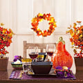 Miniatyrbilde 5 av 5: Ytterdør Høstkrans - Hjem Høst Dekor - Gresskar Krans - Halloween Thanksgiving Utendørs