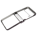 Miniatyrbillede 2 af 7: Foldbart Telefoncover Stødsikkert Elektropletteret PC Klar Bagside Mode til Samsung Galaxy Z Flip 3 Sort