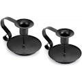 Miniatyrbilde 1 av 5: Lysestake Svart Lysestake, Smijern Taper Lysestake, Bryllup, Middag, Festdekorasjoner Lysestaker, 2 stk