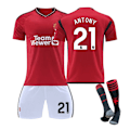 Miniatyrbillede 1 af 2: 23- Red Devils Hjem #21 ANTONY Trøje Træningsudstyr 24