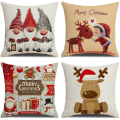 Miniatyrbillede 1 af 5: Linnedug God Jul Betræk Sofa Pudebetræk 45x45cm 4 stk