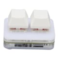 Miniatyrbilde 6 av 7: USB 2-knapps Mini Tastatur med Tilpassbar RGB LED Bakgrunnsbelysning, Makroprogrammering for Windows, OS X og Linux (Hvit)