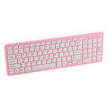 Miniatyrbillede 4 af 7: 96 Tasters Trådløst Tastatur og Mus Combo 10 Meters Transmission Fade Resistent Tastatur og Mus Combo med Skridsikker Måtte Pink