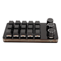 Miniatyrbilde 3 av 7: Mini Egendefinert Tastatur 15 Taster 3 Knotter Programmerbar Blå Bryter Hot Swappable Programmering Makrotastatur for Dataspill