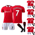 Miniatyrbillede 2 af 3: Drenge Fodboldsæt RED DEVIL Hjemmebanetrøje VM Træningsdragt 7 20#