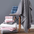 Miniatyrbild 5 av 5: Badhandduksset i bomull - Tjockt och absorberande 3-delat badrum Blue