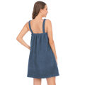 Pikkukuva 3 / 5: Naisten kylpytakki hihnoilla Pocket Spa -pyyhe Blue Grey L