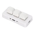 Miniatyrbilde 6 av 7: 3 Tasters Tastatur RGB Bakgrunnsbelyst 3 Taster USB Grensesnitt Mini Mekanisk Programmerbar Plug and Play Makrotastatur for Datamaskin Hvit
