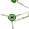 Pikkukuva 2 / 3: vhbw 3x vaihtosivuhärjät yhteensopivat iRobot Roomba E5, E6, E7, i7, i7 Plus, i7+ robotti-imurin kanssa - setti, valkoinen/vihreä