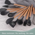 Miniatyrbild 5 av 5: Köksredskap Set, Silikon Köksredskap Köksredskap Spatel Set, Silikon Köksprylar Köksredskap Set grey