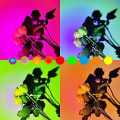 Miniatyrbillede 8 af 9: Bordlampe \"Sunset\" med 16 RGB farver fjernbetjening Sort