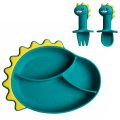 Miniatyrbilde 1 av 5: Silikon Toddler Sugesett for Baby med skje style 2