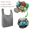 Miniatyrbilde 4 av 5: 2-pakks gjenbrukbare handleposer Foldbare store matposer med festelomme Gjenbrukbare stoffposer Maskinvaskbar for shopping på kjøkkenet style 2