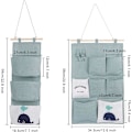 Miniatyrbillede 4 af 5: Væg Opbevaringspose 2 Stilarter Linned Stof Organizer med Lille Lomme