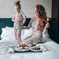 Pikkukuva 4 / 5: Perheen Vanhemmat-Lapset Matchivat Kotiset Pyjamat Joulupyjamat Infant 18