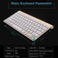 Miniatyrbillede 3 af 4: Mini Trådløst Bluetooth Ultratunt Tastatur og Mus, Tablet Kontorudstyr Android Windows IOS|Sølv