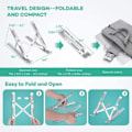 Miniatyrbild 4 av 5: Flexibelt Laptopbord Ergonomisk Kompakt Bärbar Datorstativ-JUL