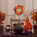 Miniatyrbilde 4 av 5: Ytterdør Høstkrans - Hjem Høst Dekor - Gresskar Krans - Halloween Thanksgiving Utendørs