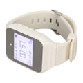 Miniatyrbillede 4 af 6: Ur Pager LCD Kalender Display Én Knap Alarm Vibration Trådløst Kaldesystem til Catering Fabrikker EU Stik Hvid