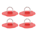 Miniatyrbillede 4 af 7: 4 stk. D-ring patch PVC rund form stærk rustfrit stål D-ring pad til båd raft paddleboard rød