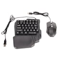 Miniatyrbilde 2 av 7: Halv Hånds Gaming Tastatur og Mus Combo Kablet Gaming Mus Konverter for Android for Harmony for IOS 10.0‑13.3