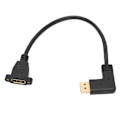 Pikkukuva 5 / 7: Oikeakulmainen Displayport-kaapeli, jossa kaksoisreikäinen lukitus, 4K HD 90 asteen kulma Displayport-sovitin DP 1.2:lle
