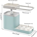 Miniatyrbillede 3 af 5: Sæbedispenser med svampeholder, 4 i 1 organizer, vask