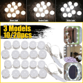 Miniatyrbilde 5 av 5: Hollywood-stil LED-lamper Sminkebord USB Speil White 6pcs