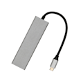Miniatyrbild 4 av 7: USB C Hub 6 i 1 Aluminiumlegering 100W PD Laddning 4K UHD 5Gbps Överföring USB C Splitter för TV Monitor Projektor