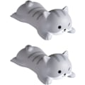 Miniatyrbild 1 av 4: söta handledsstöd för mus dator armstöd för skrivbord Ergonomiska kawaii kontorsmaterial långsam återhämtning PU musmatta (grå cat-2 stycken)