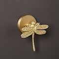 Miniatyrbillede 1 af 5: Messing Tøjkrog Skabsdør Tøjkrog Dragonfly Disc Krog