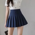 Miniatyrbild 1 av 2: Tenniskjolar Dam Golf Veckad byxkjol Sport Fitness Shorts Hög midja Yoga Löpar Shorts Kjol Gym Kläder Navy Navy XXXL