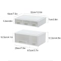 Miniatyrbillede 3 af 5: 1/2 hvid stak og organiser med stablede skuffer fri Increase three grid 1 Pc