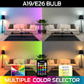 Miniatyrbilde 4 av 5: LED-lampe E27 RGB med fjernkontroll