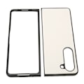 Miniatyrbillede 2 af 7: Foldbart Skærm Telefon Cover Syntetisk Læder Beskyttende Foldbart Telefon Cover til Samsung Galaxy Z Fold 5 To Farvet Lychee Mønster Hvid