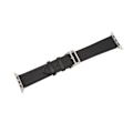 Miniatyrbillede 5 af 7: Smart Watch Band Urrem Læder Smart Watch Tilbehør til IOS Watch Series SE 8 7 6 5 4 3 2 1 42mm 44mm 45mm Sort