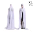 Miniatyrbillede 1 af 4: Middelalder Vampyr Fløjl Hættekappe Lang Robe Kappe Halloween Kostume _sc White M