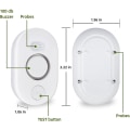 Miniatyrbillede 5 af 5: Sensor til vandlækagedetektor: Alarm for vandoverløb i hjemmet Smart Vask Overløbsmonitorering Justerbar Vådfugtighed Alarm