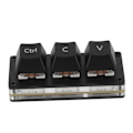 Miniatyrbilde 3 av 6: 3 Tasters Mini Tastatur Rød Bryter Hot Swappable Fargerik Bakgrunnsbelysning DIY Egendefinert Programmerbar USB Enhånds Tastatur for Arbeid Spill