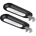 Miniatyrbilde 1 av 5: 18 LED Solar Gatelys, Utendørs Solcellelampe 180° Bred Vinkel Justerbar med Bevegelsessensor 600LM IP65 Vanntett Solar Projektorlys Hage Sti L